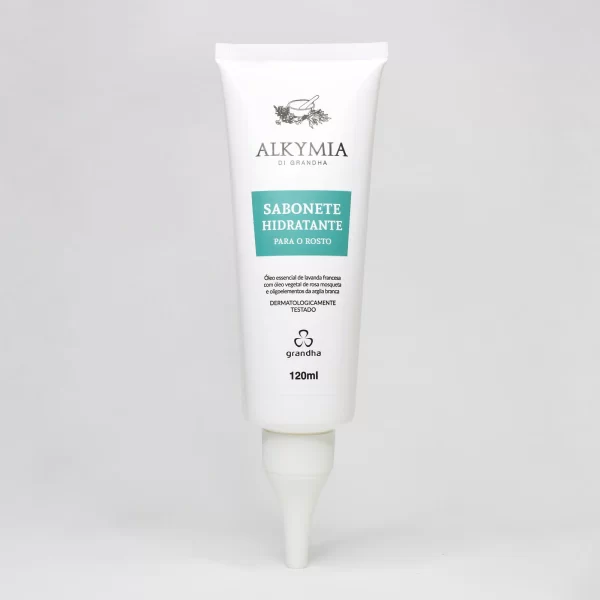 Alkymia - Hidratante Para o Rosto Sabonete Facial com Óleo Essencial e Argila Branca 120ml